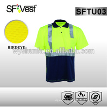 2015 SFVEST yellow orange chemises d&#39;avertissement de trafic chemise polo réfléchissante t shirt